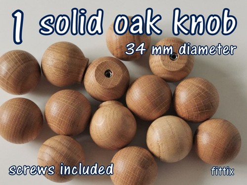 Wooden knob handle - wooden, kitchen