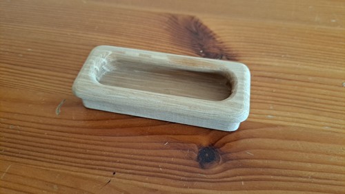 Solid oak recess handle - solid,