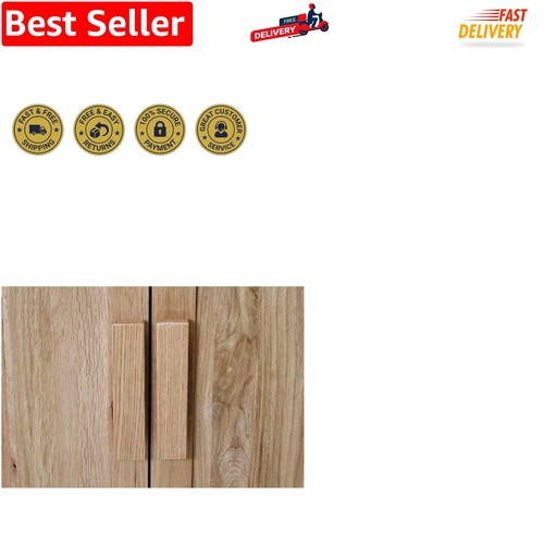 Wooden door handles solid oak - wooden,
